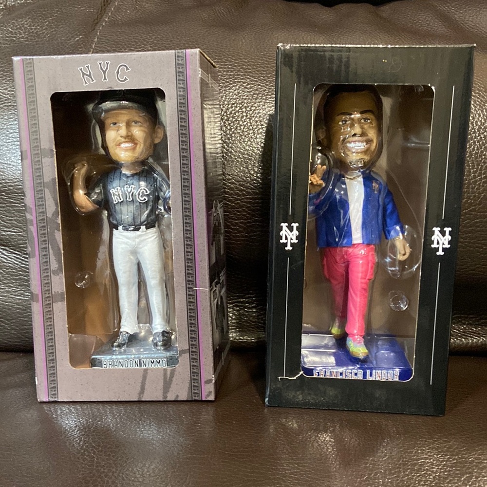 Authentic Francisco Lindor and Brandon Nimmo C.C BOBBLEHEADs. (2 NEW YORK METS)